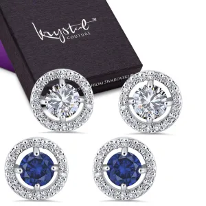 Boxed 2 Pairs Cosmos Stud Earrings Set