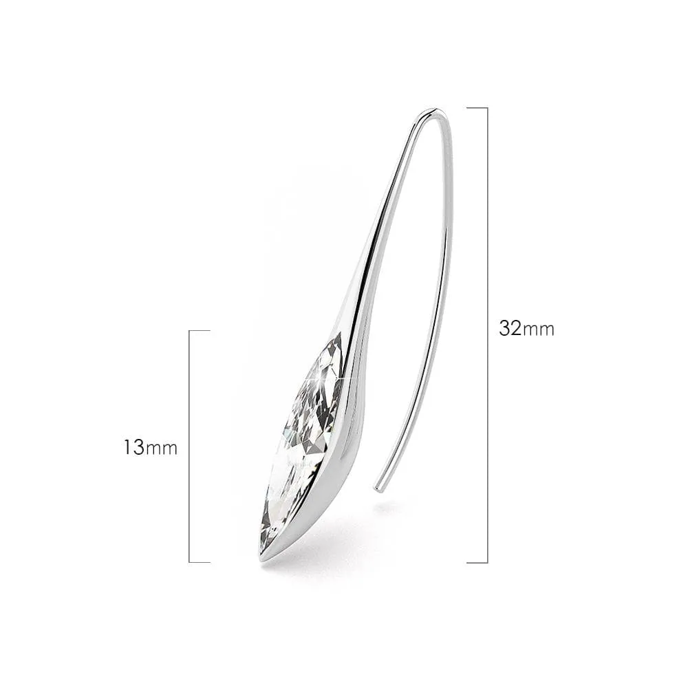 Boxed Athena's Beauty Dangle Earrings & Lux Studs Set In White Gold