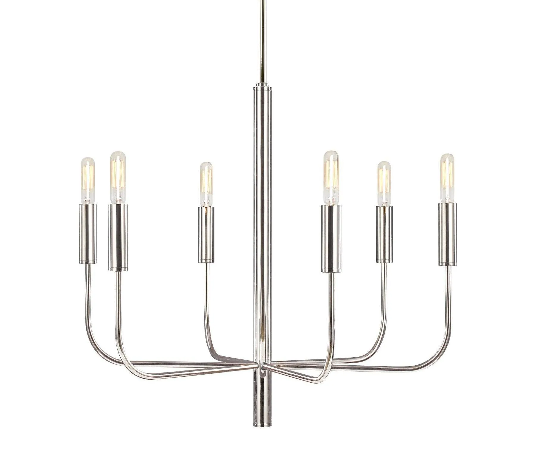 Brianna 6 Light Polished Nickel Chandelier