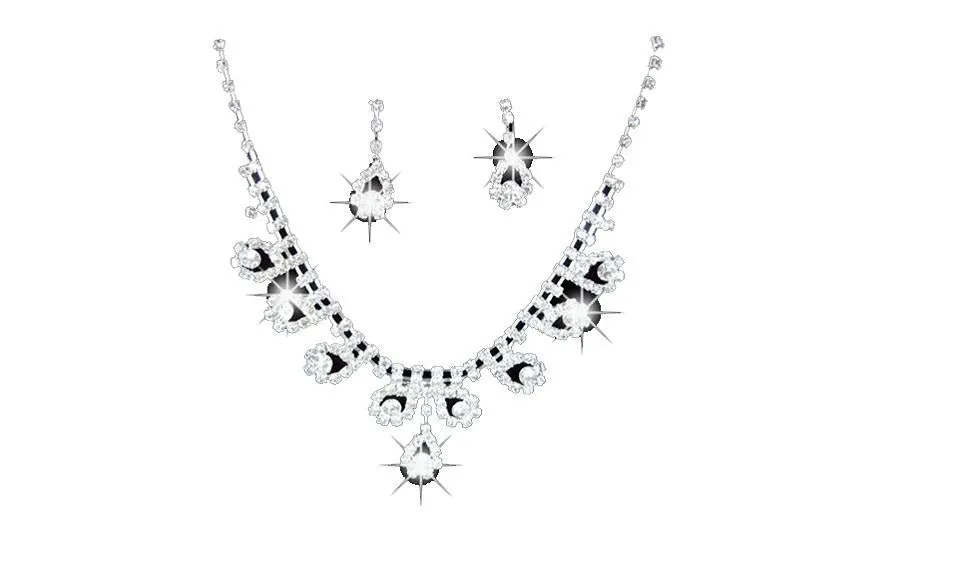 Bridal Romantic Dazzling Rhinestone Pendant Necklace