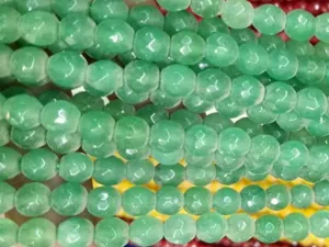 Bright Green Circular Agate Stones