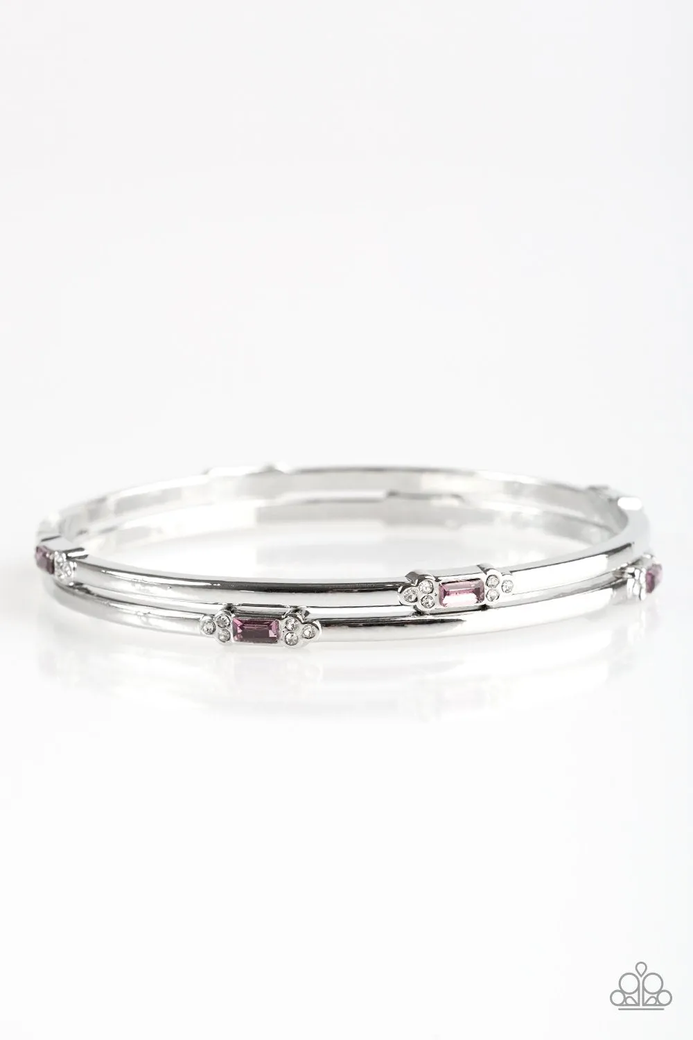 BRIGHT Here, BRIGHT Now- Purple and Silver Bracelets