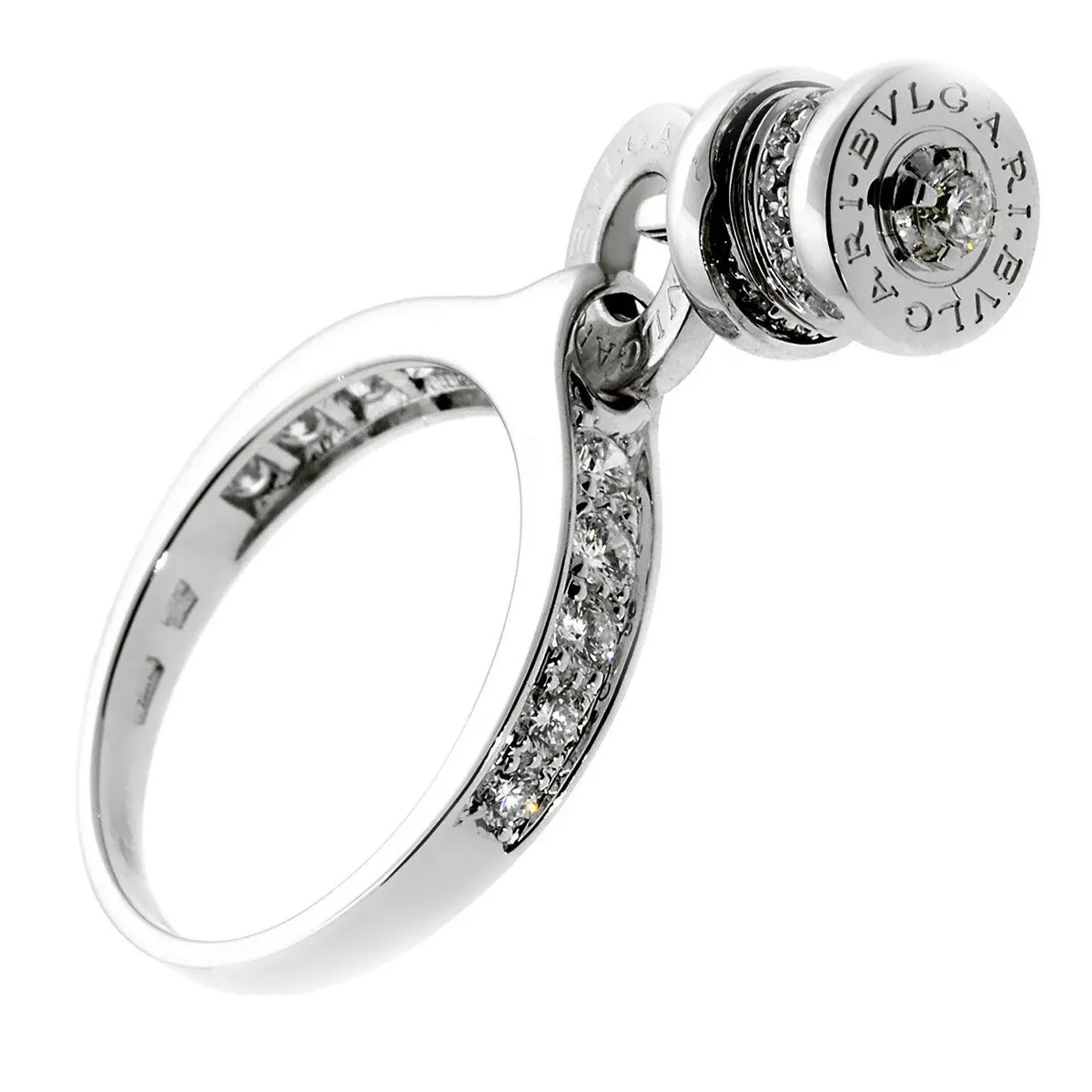 Bulgari BZero1 Diamond Charm Gold Ring AN853924