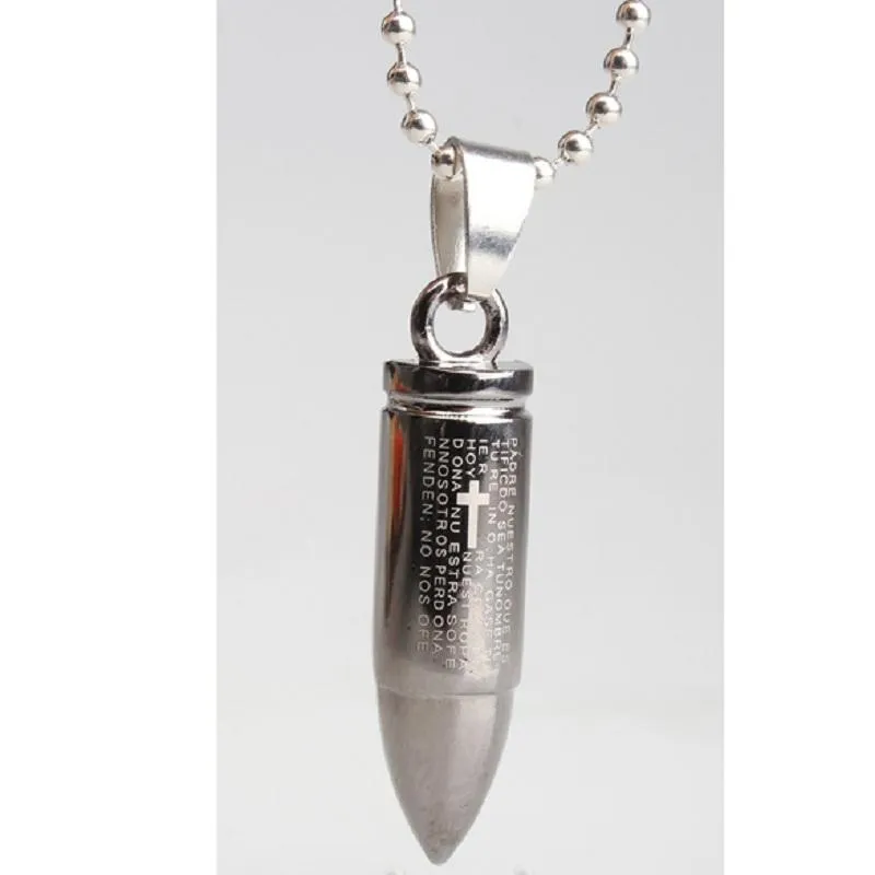 Bullet Silver Color Pendant Necklace for Women