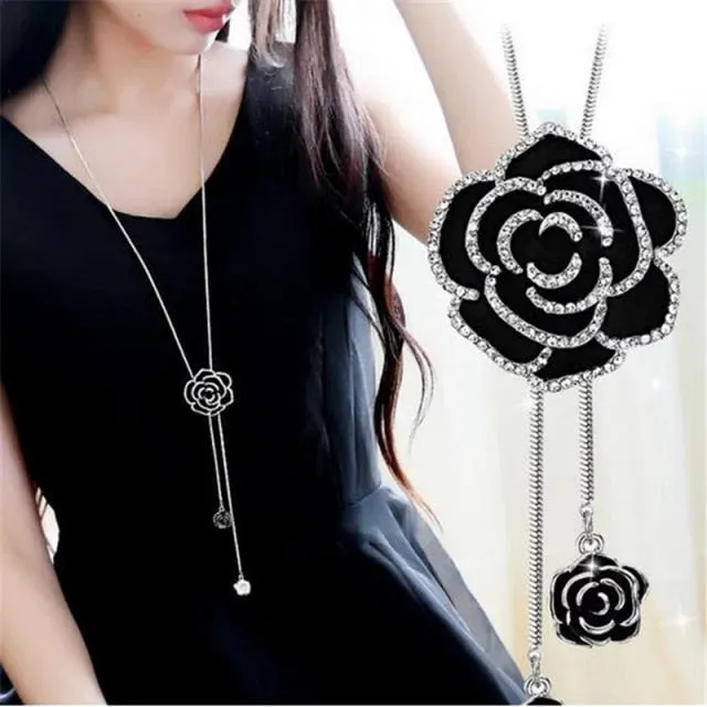 BYSPT Long Necklaces& Pendants for Women Collier Femme Geometric Statement Colar Maxi Fashion Crystal Jewelry Bijoux