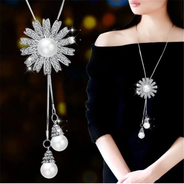 BYSPT Long Necklaces& Pendants for Women Collier Femme Geometric Statement Colar Maxi Fashion Crystal Jewelry Bijoux