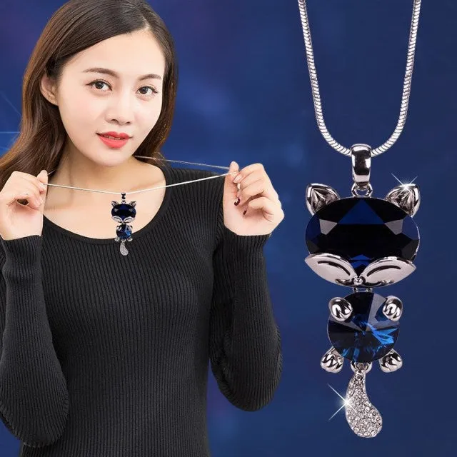 BYSPT Long Necklaces& Pendants for Women Collier Femme Geometric Statement Colar Maxi Fashion Crystal Jewelry Bijoux