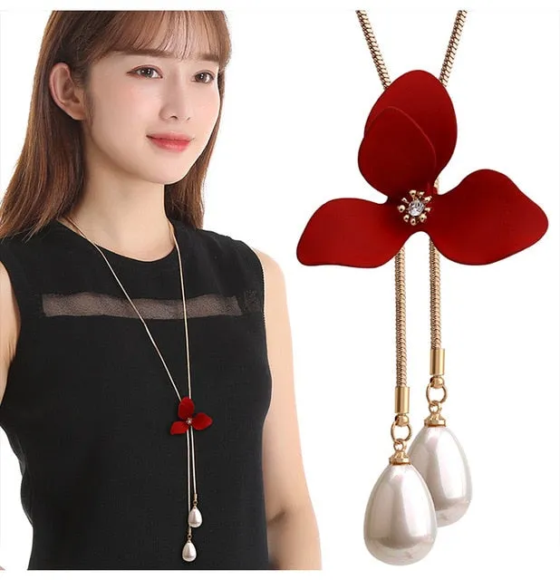 BYSPT Long Necklaces& Pendants for Women Collier Femme Geometric Statement Colar Maxi Fashion Crystal Jewelry Bijoux