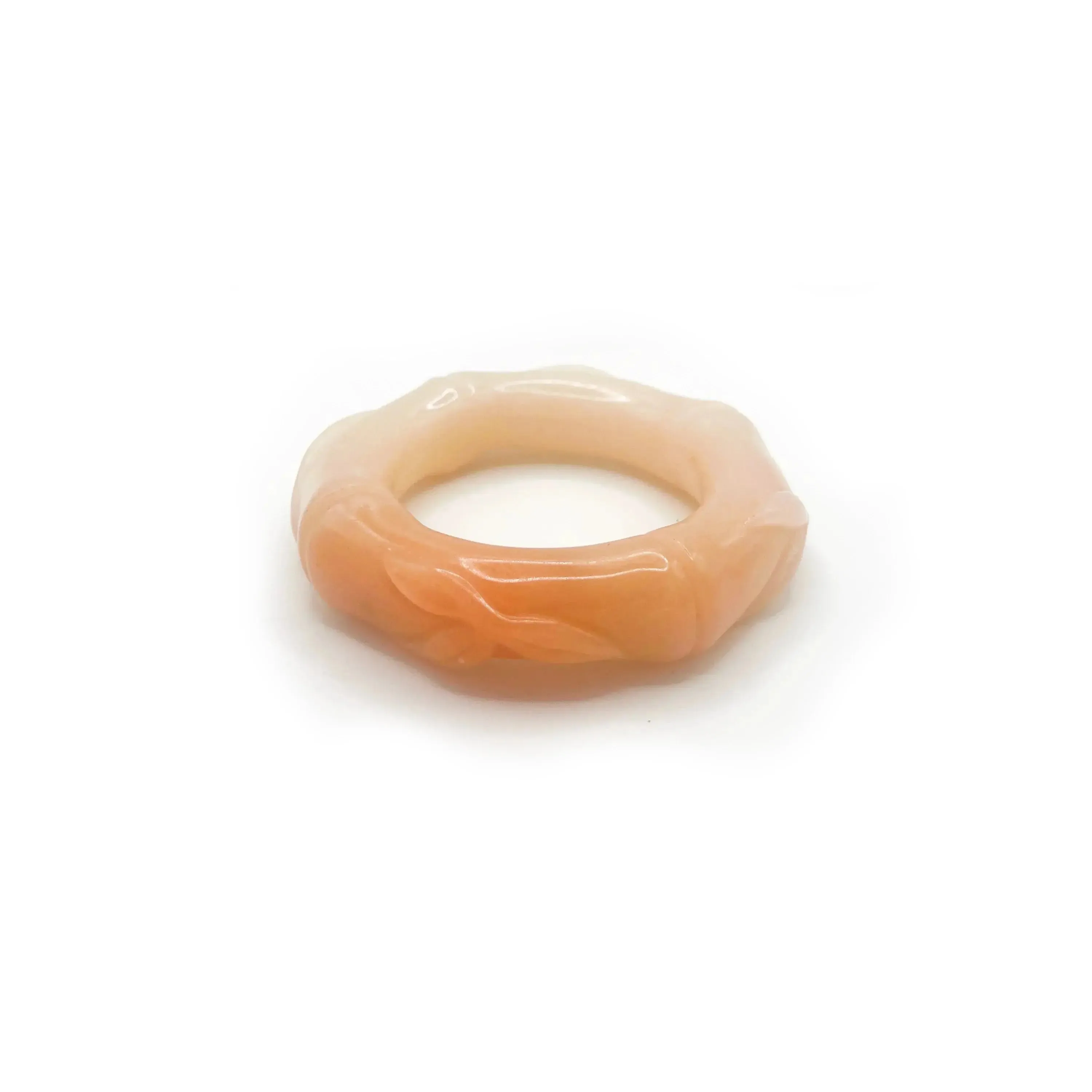 Candy Bamboo Elegance – Hand-Carved Mongolian Jade Bangle