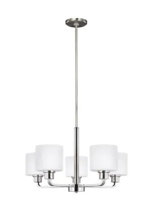 Canfield 5 Light Chandelier- Brushed Nickle