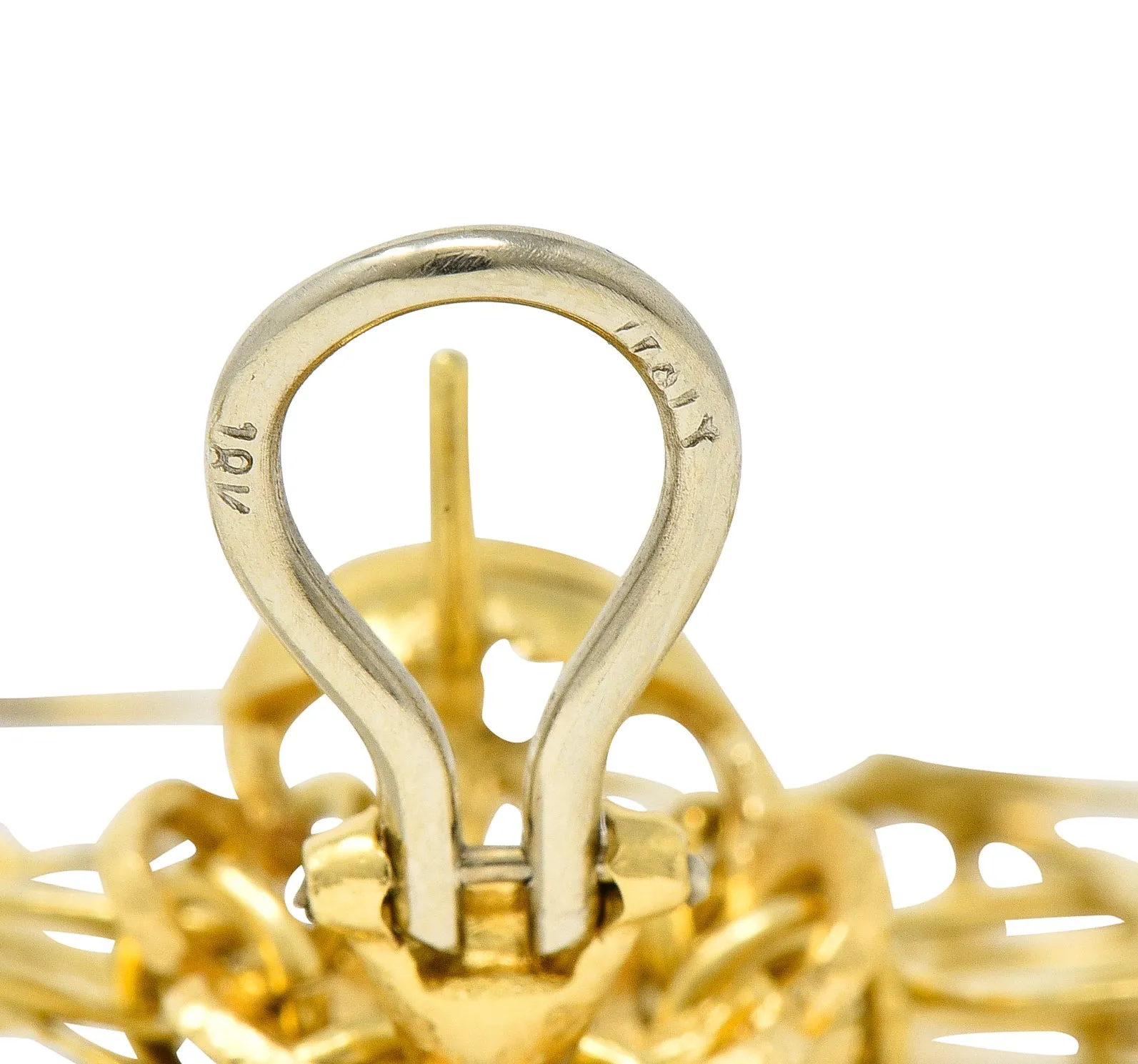 Cartier 1960's 18 Karat Yellow Gold Hammered Multi-Hoop Tiered Vintage Modernist Earrings