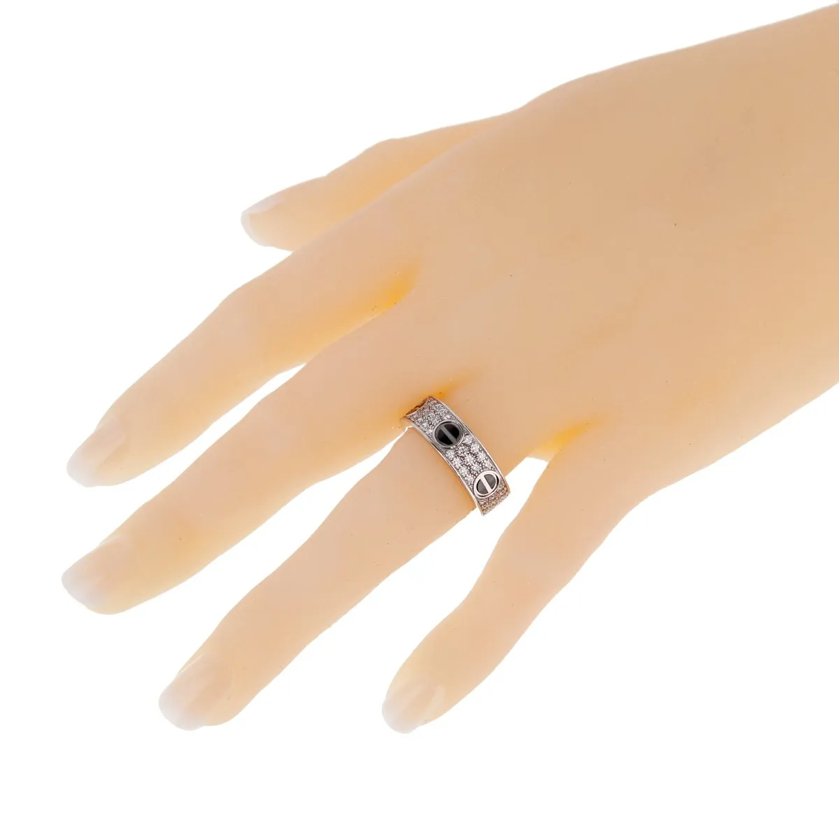Cartier Love Ceramic Diamond 18k White Gold RIng