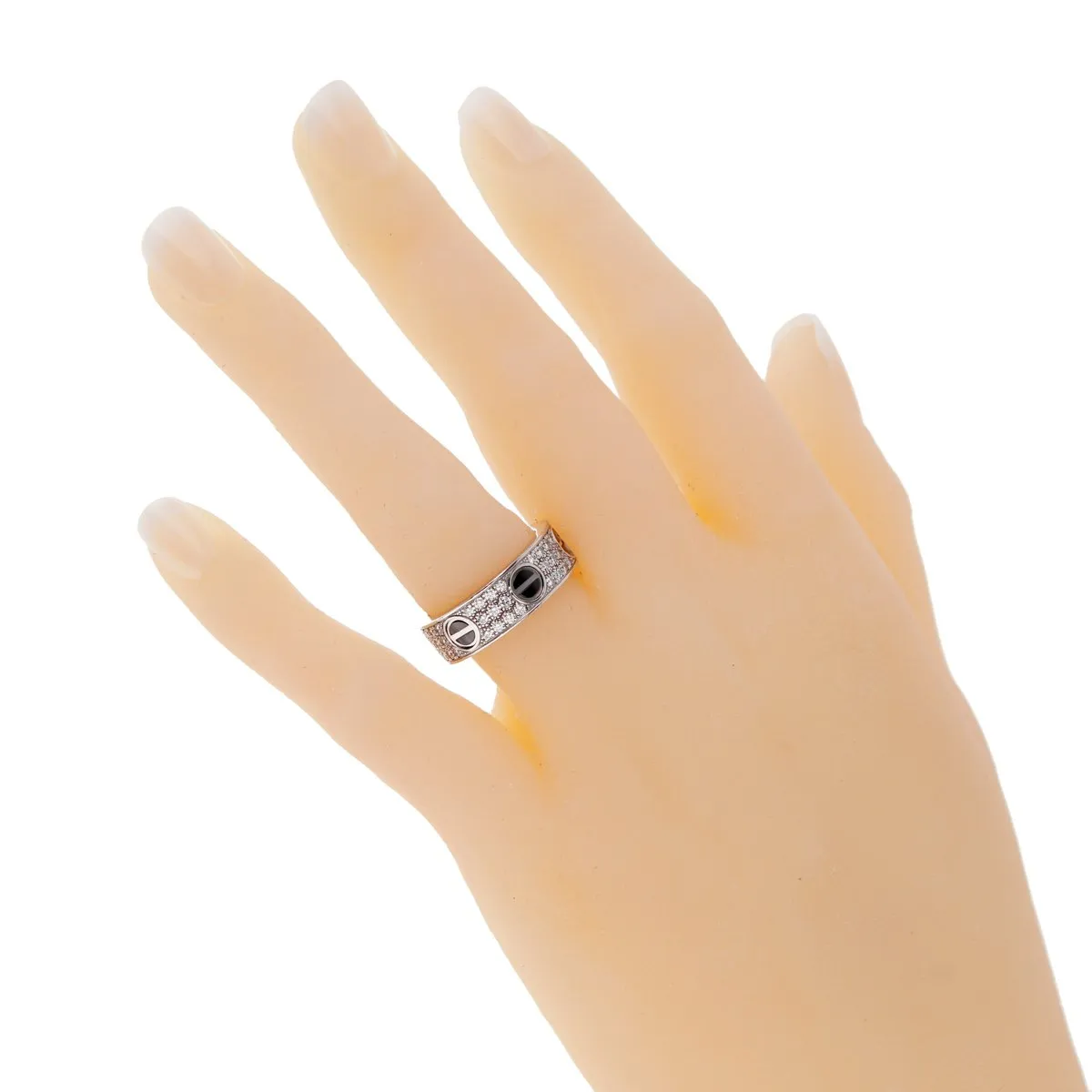 Cartier Love Ceramic Diamond 18k White Gold RIng