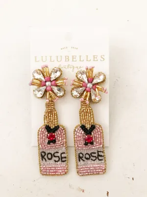 Champagne Sparkling Rose Boozy Earrings