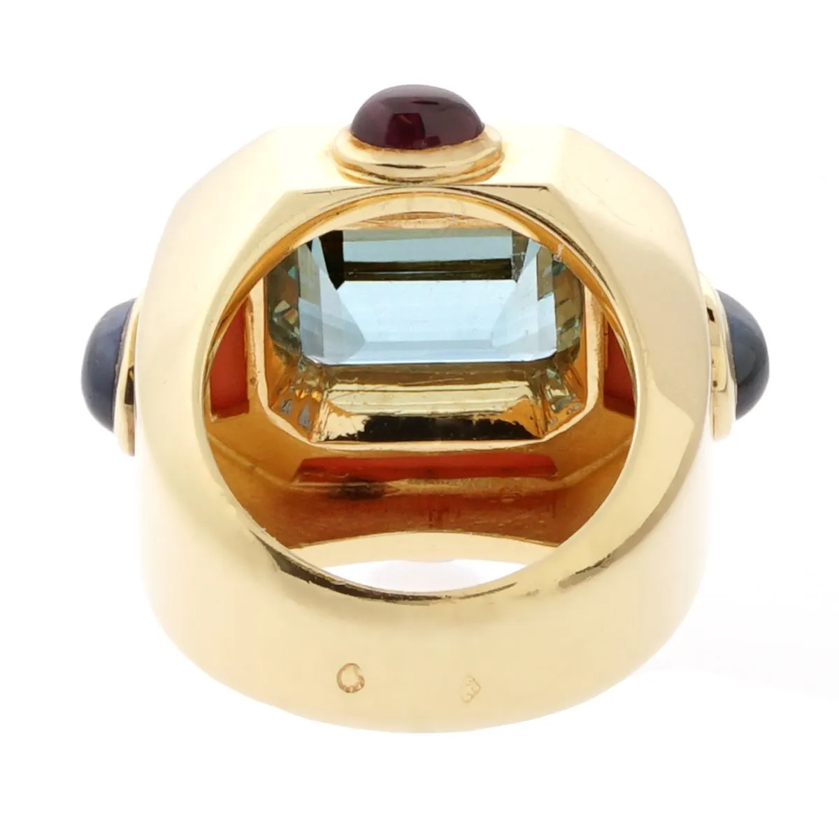 Chanel Coral Topaz Yellow Gold Cocktail Ring