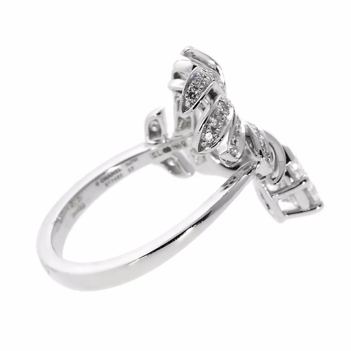Chanel Plume Diamond Gold Cocktail Ring