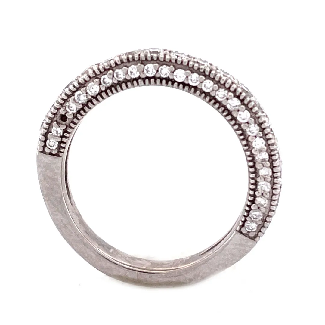 Charming 14k White Gold Diamond Band Ring