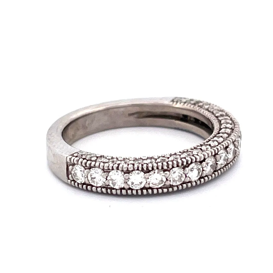 Charming 14k White Gold Diamond Band Ring