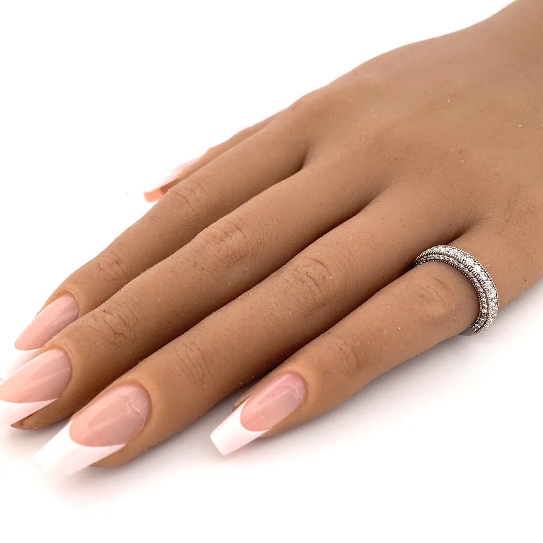 Charming 14k White Gold Diamond Band Ring
