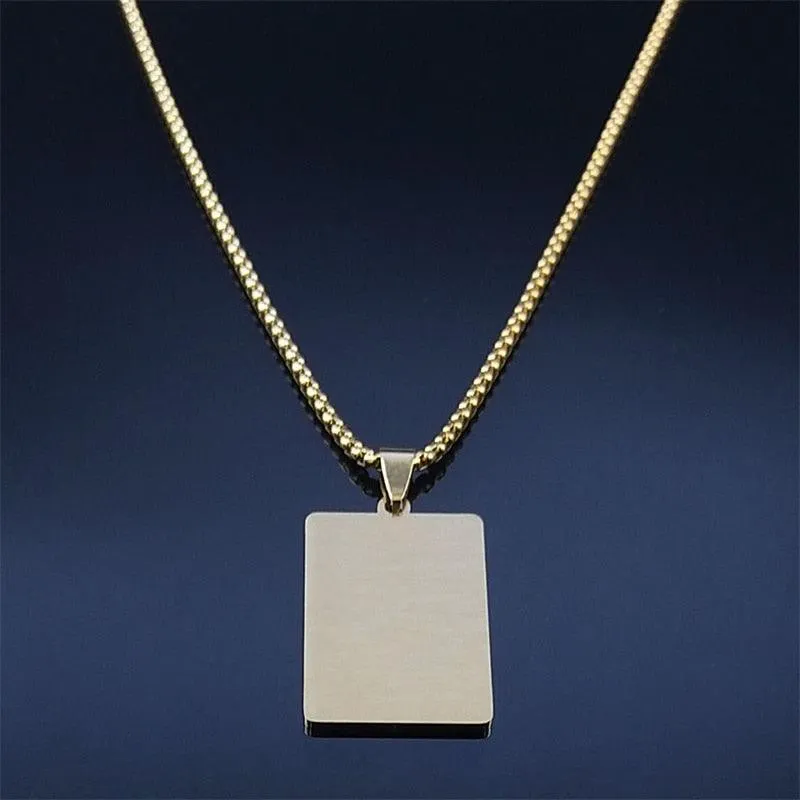 Christian Cross Bible Verse Prayer Necklace - Stainless Steel Portuguese Religious Necklaces