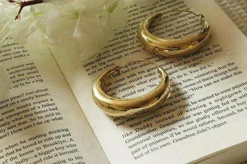 Classic Gold Hoop Earrings - Hypoallergenic Brass and Silver Jewelry for Sensitive Skin - Easy to Clean and Maintain