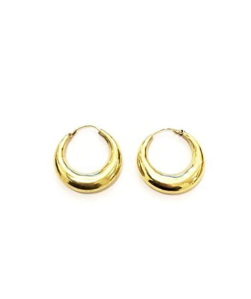 Classic Gold Hoop Earrings - Hypoallergenic Brass and Silver Jewelry for Sensitive Skin - Easy to Clean and Maintain