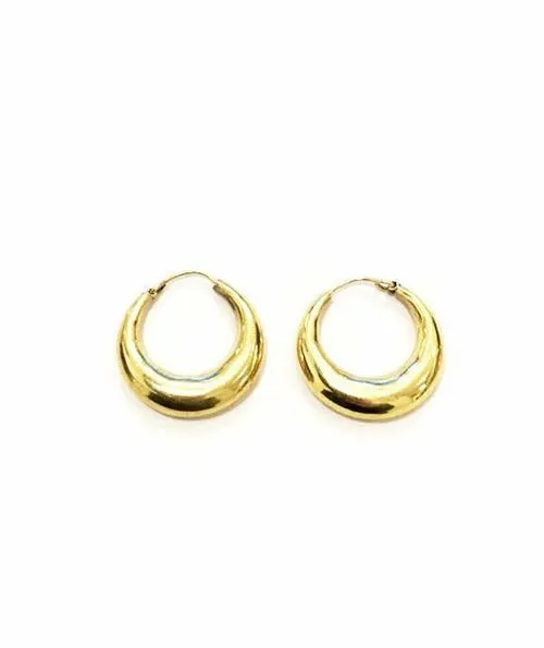 Classic Gold Hoop Earrings - Hypoallergenic Brass and Silver Jewelry for Sensitive Skin - Easy to Clean and Maintain