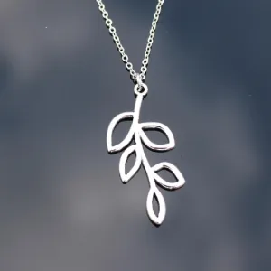 Clavicle Leaf Statement Pendant Necklace For Women