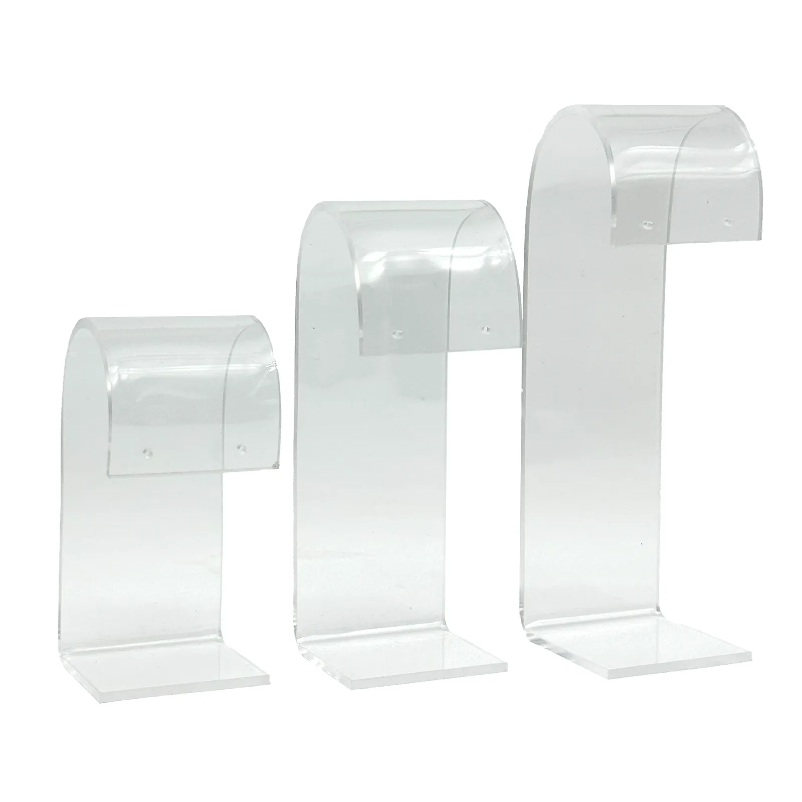 Clear Acrylic Rounded Top 3-Tier Earring Jewelry Display Stands