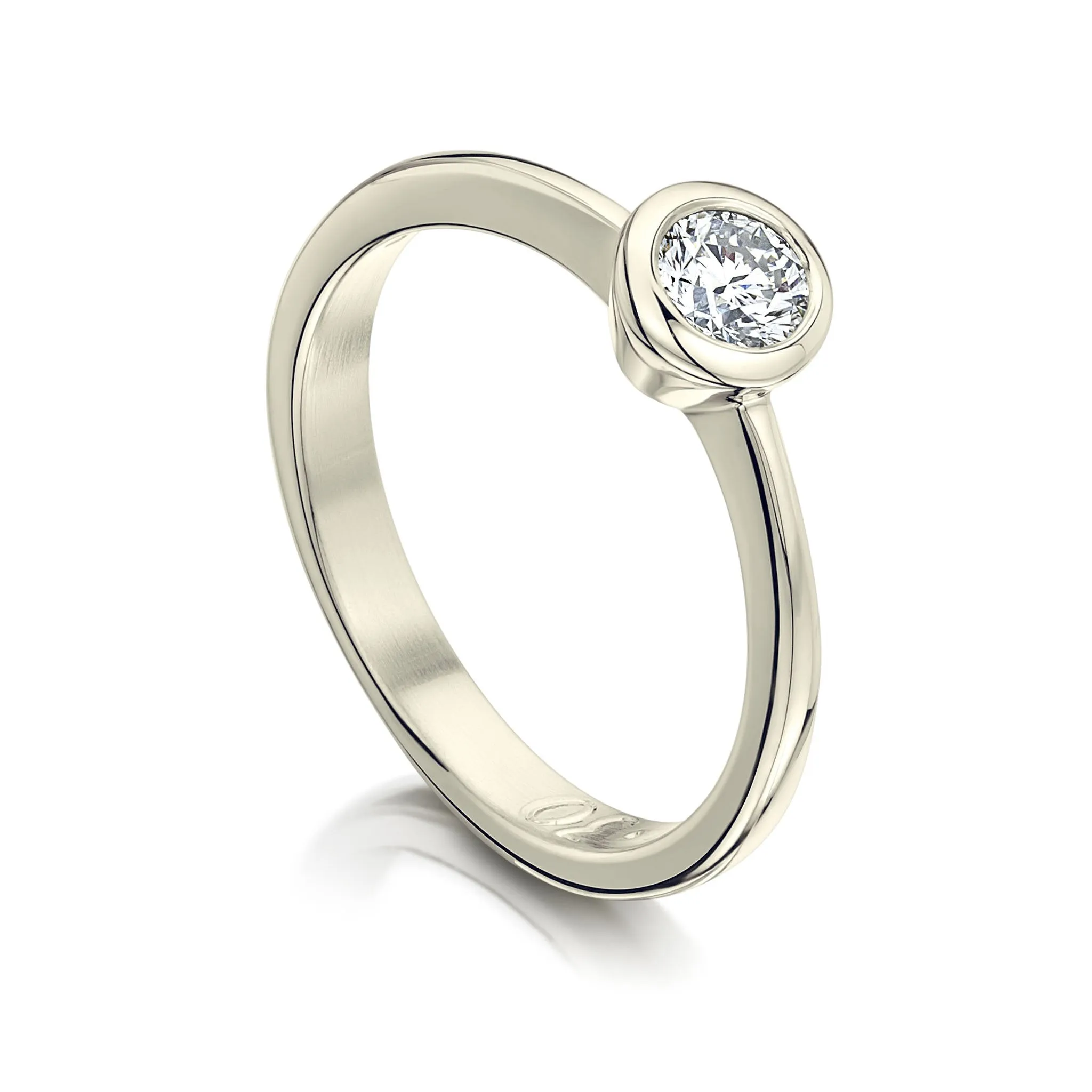 Contemporary 0.30ct Solitaire Diamond Ring in 9ct White Gold