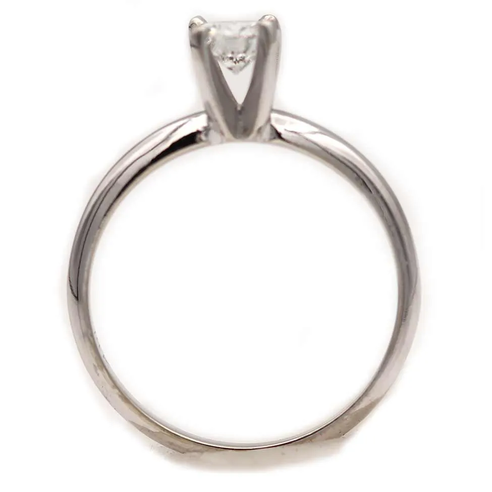Contemporary .43 Ct  Round Diamond Solitaire Vintage Engagement Round GIA F/SI1