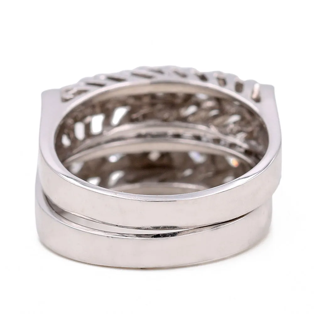 Contemporary Diamond Bridal Set