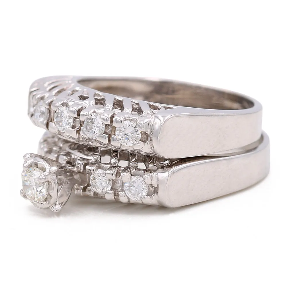 Contemporary Diamond Bridal Set