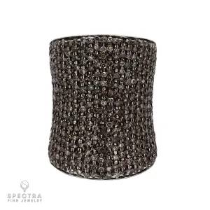 Contemporary Diamond Pave Hourglass Cocktail Dinner Ring