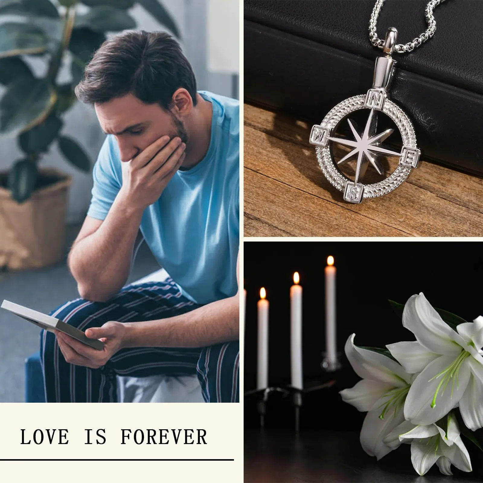 Cool Navigation Compass Necklaces for Men