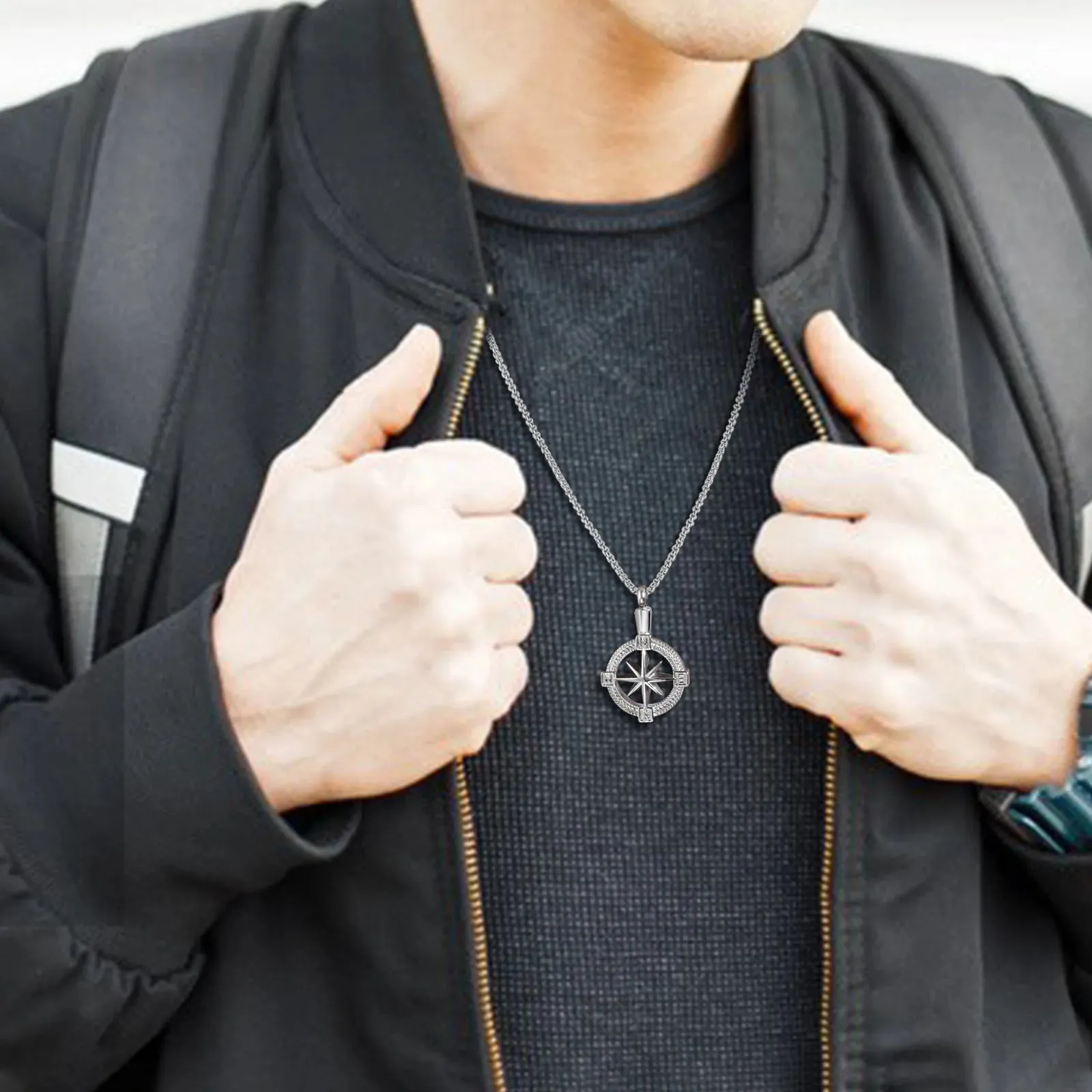 Cool Navigation Compass Necklaces for Men