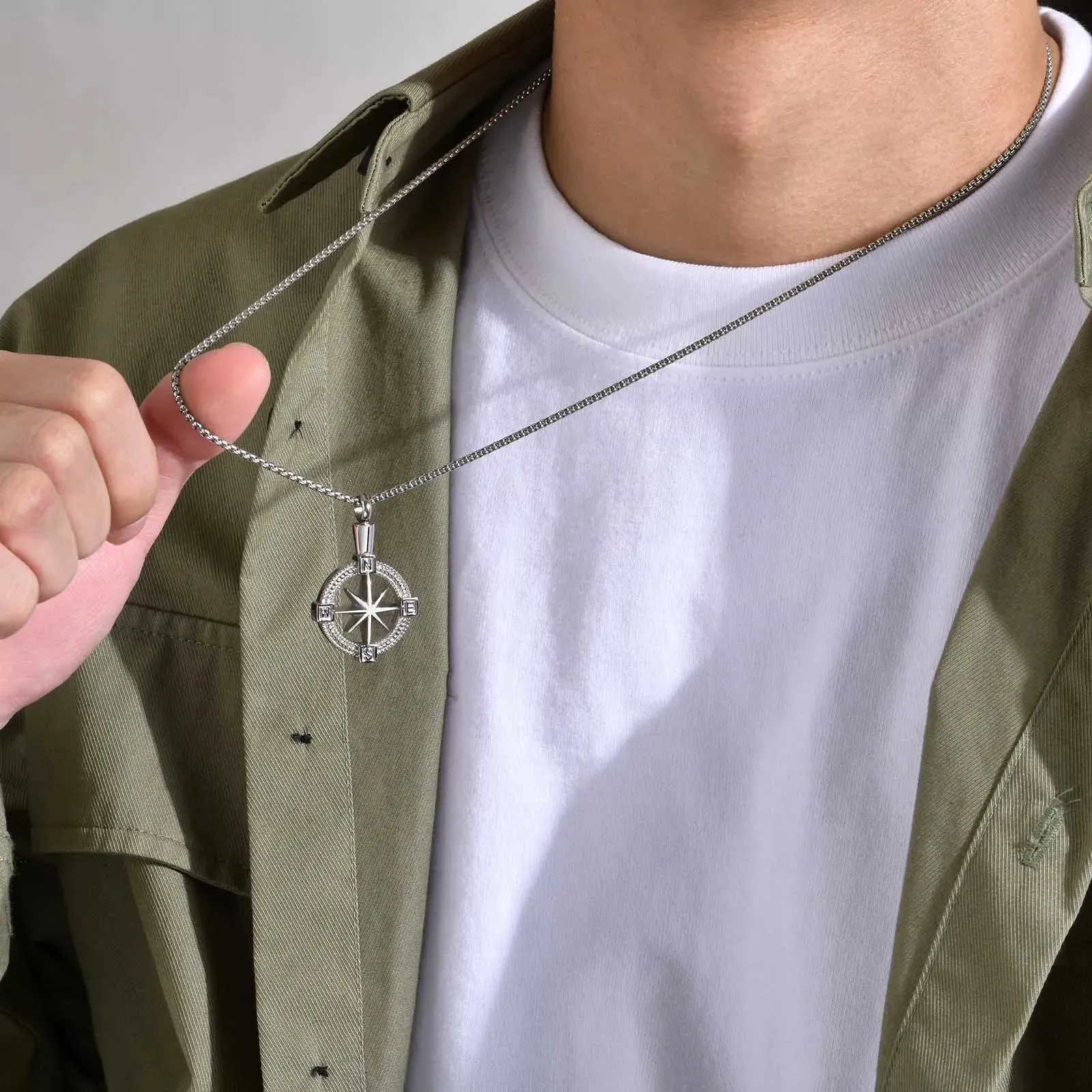 Cool Navigation Compass Necklaces for Men