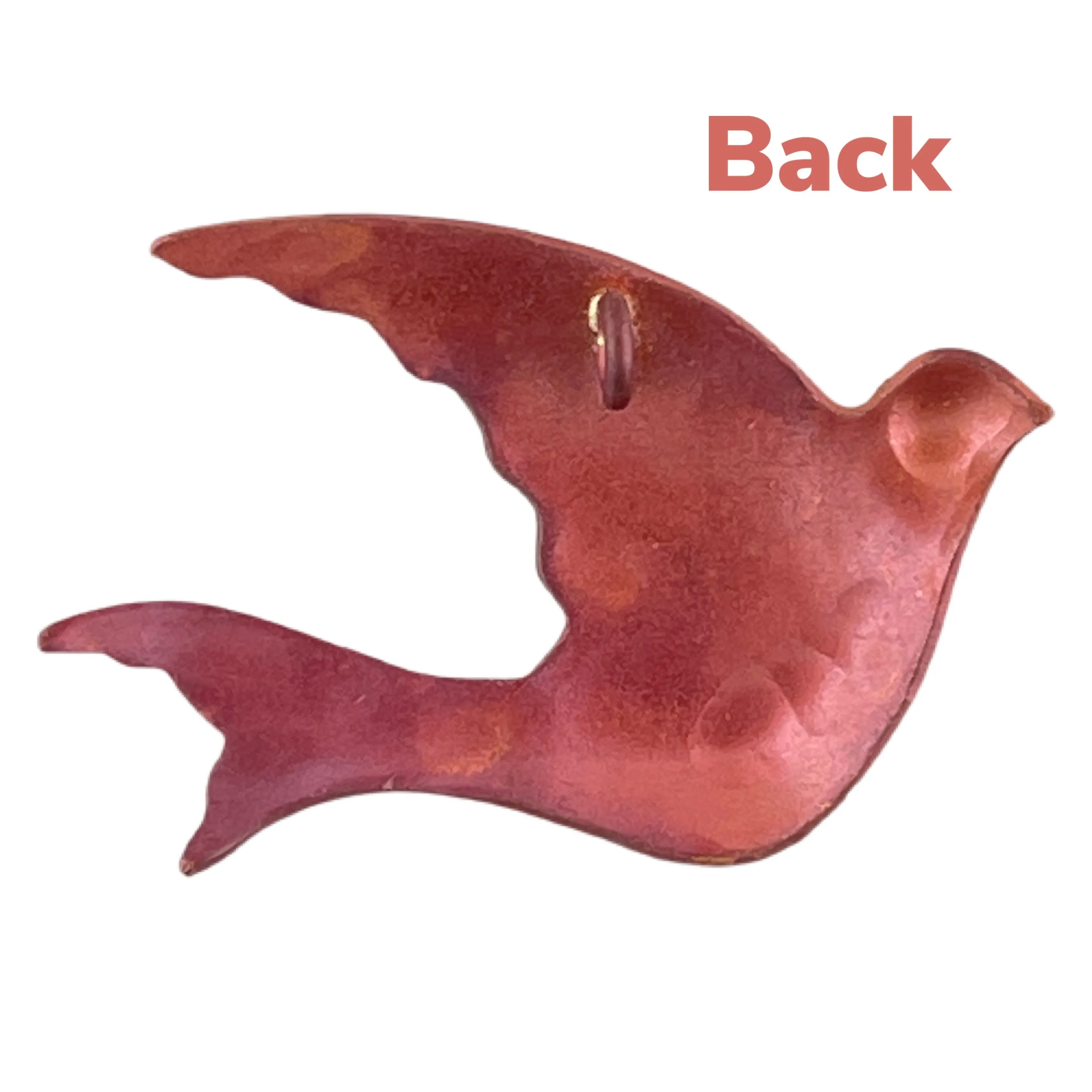 Copper Dove in Flight Pendant