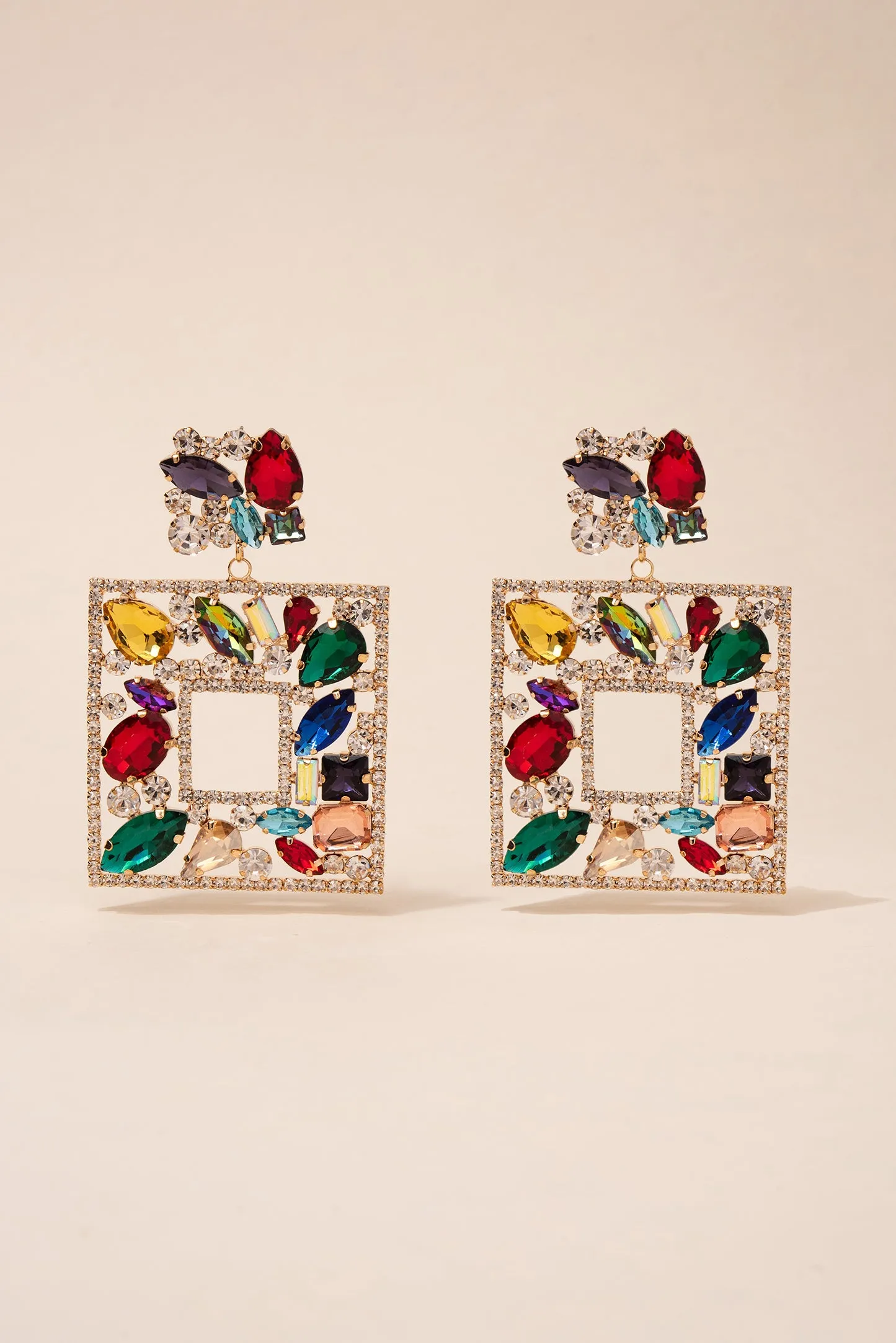 Cora Glass Statement Post Earrings
