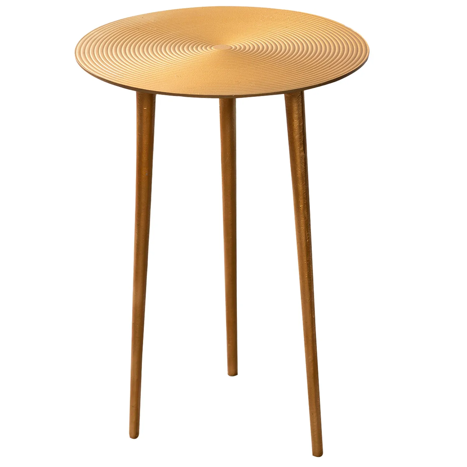 Cosmo Aluminium Rings End Table in Gold Color