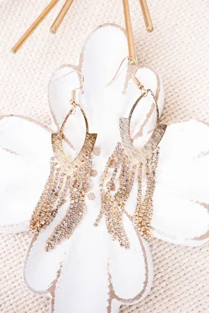 Crystal Avenue NYC Lights Goldtone Crystal Tassel Earrings