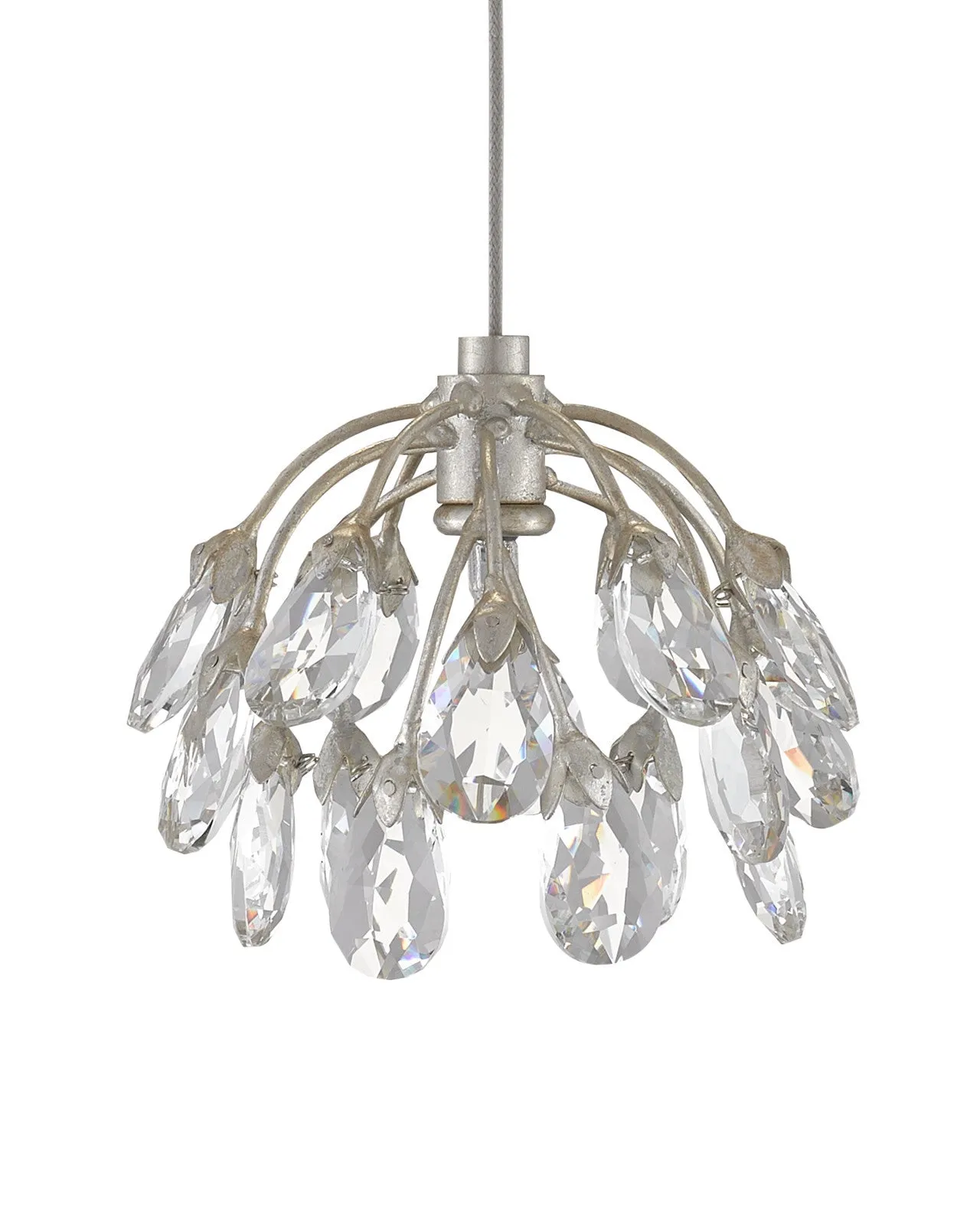 Crystal Bud 15-Light Linear Multi-Drop Pendant