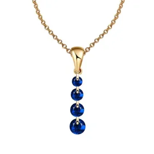 Crystal Long Water Drop Pendant Necklace