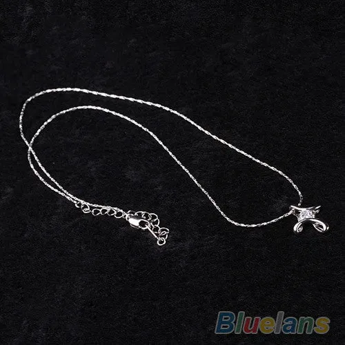 Crystal Rhinestone Infinity Cross Pendant  Necklace for Women