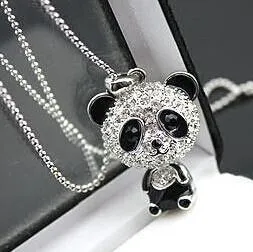 Crystal Sweater Chain Pendant Necklace