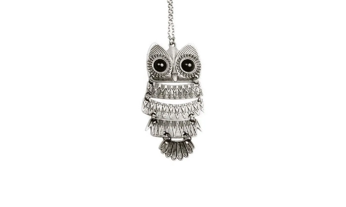 Crystals Owl Maxi Long Chokers Pendants Necklaces