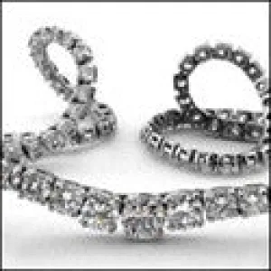 Cubic Zirconia Cz 14 Ct Round in 4 Prong Graduate Necklace