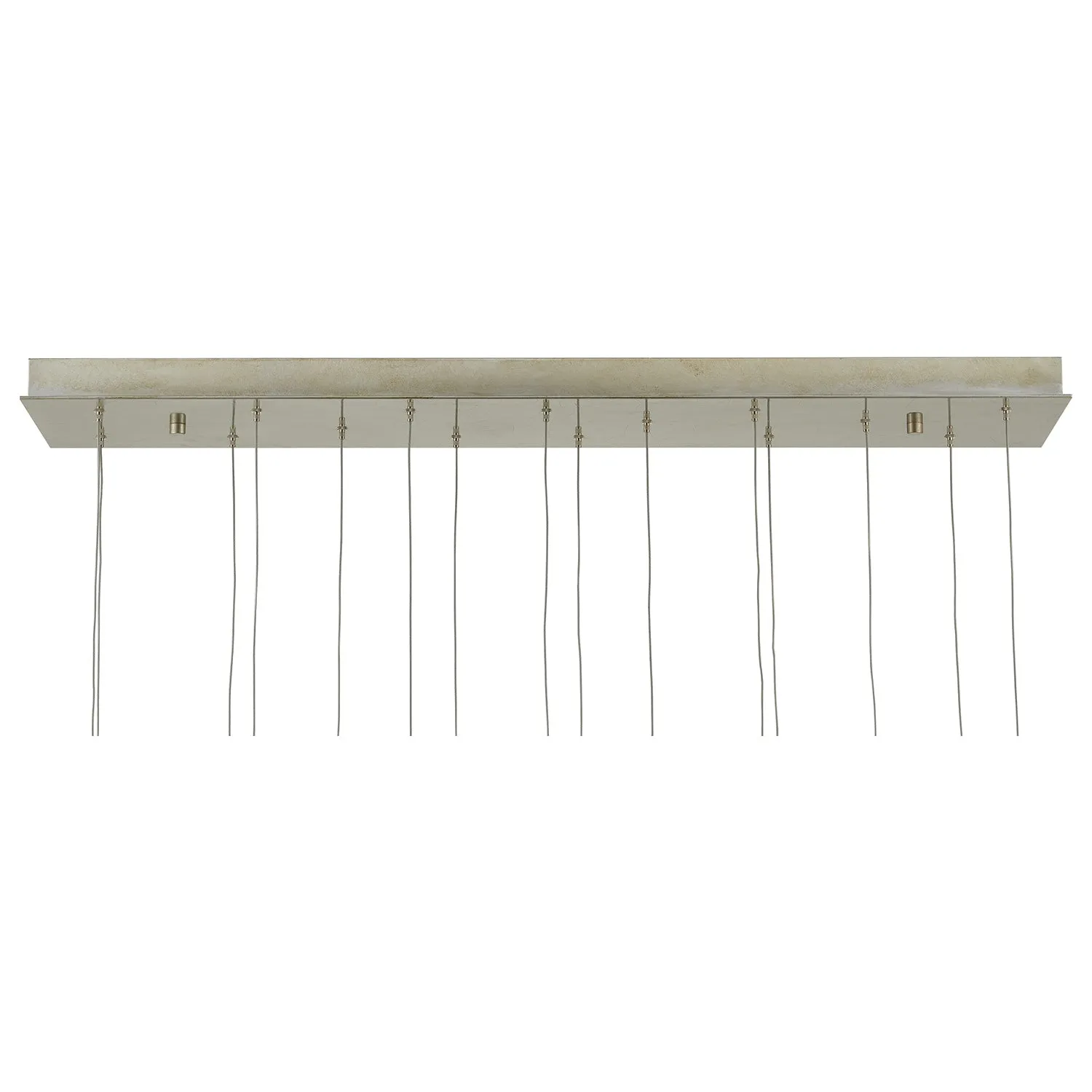 Currey & Co Crystal Bud Rectangular 15-Light Multi-Drop Pendant