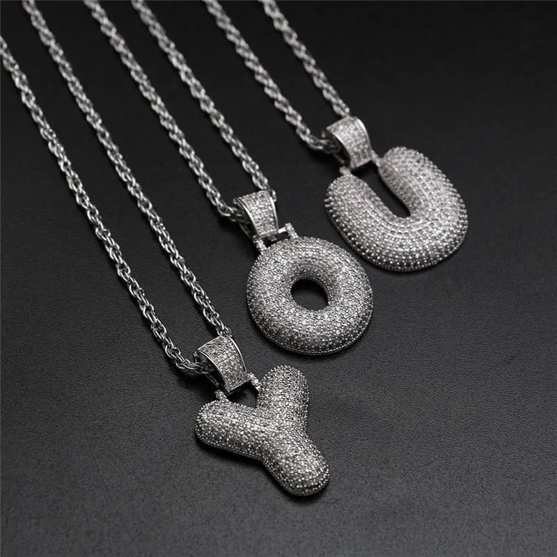 Custom Bubble Name Pendant