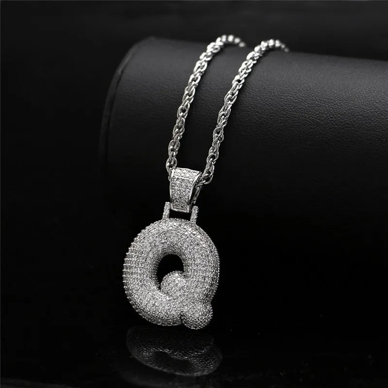 Custom Bubble Name Pendant